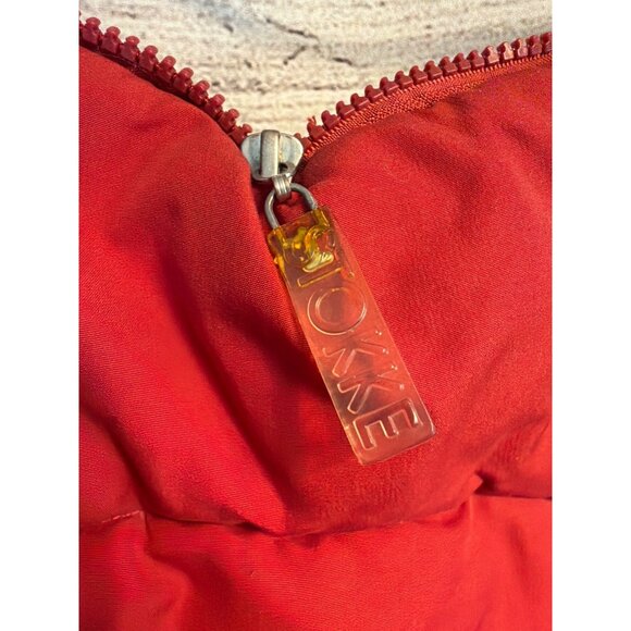 Stokke Explory Red Footmuff With Colorful Polka Dot Fleece Lining - Picture 3 of 4